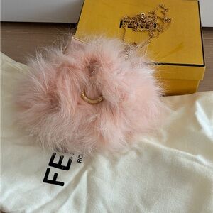 Fendi Nano First Fox Fur Charm Bag Pink | Moving Sale | Authentic